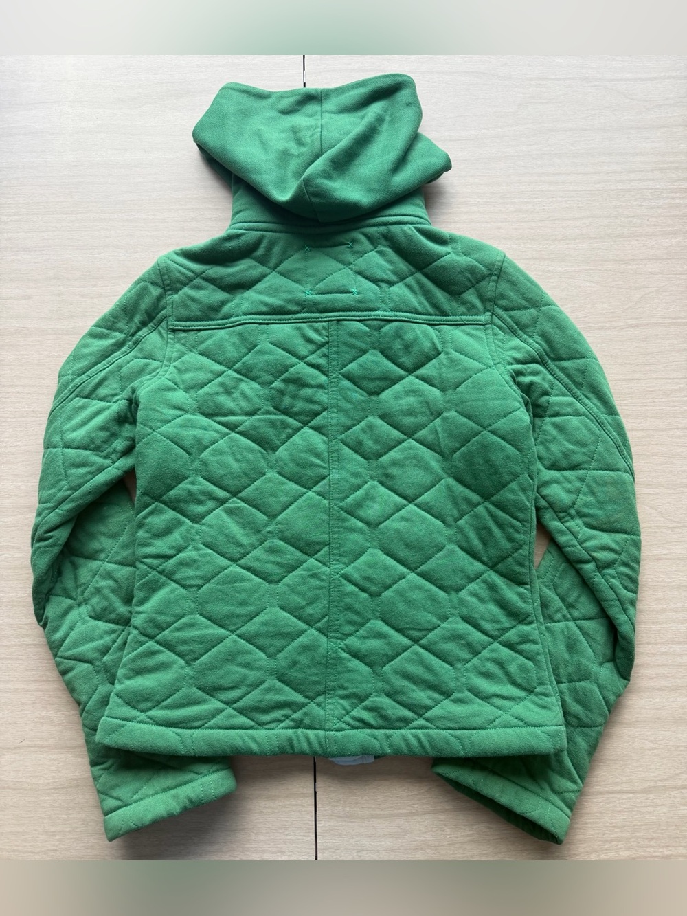 Anthropologie Allihop Green Quilted Hooded Utility Jacket XS - Picture 2 of 3